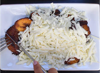 tajadas con queso